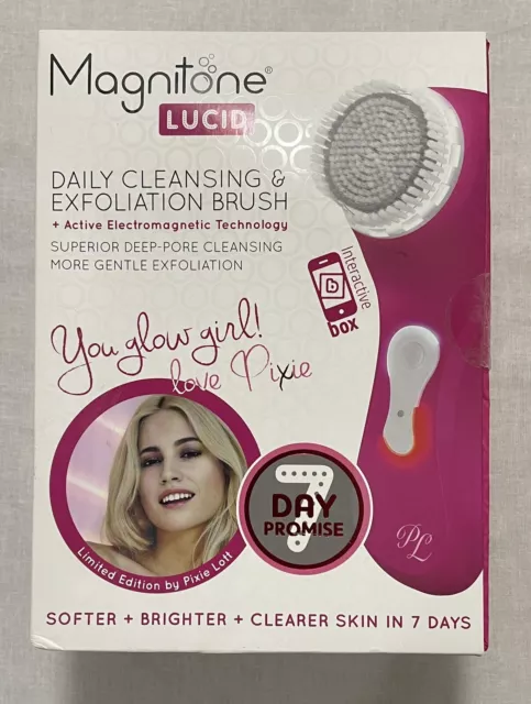 Magnitone Lucid Daily Cleansing & Exfoliating Brush new Facial Cleansing