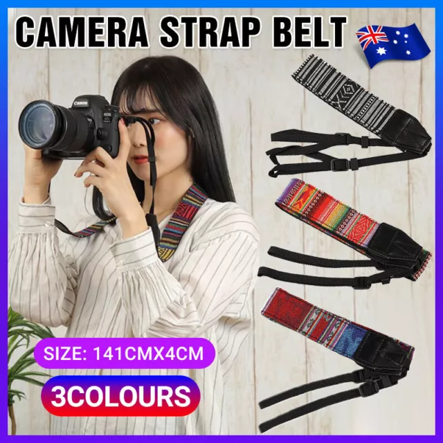 Camera Strap Compatible With Sony Nikon Olympus DSLR Canon Vintage Shoulder Neck