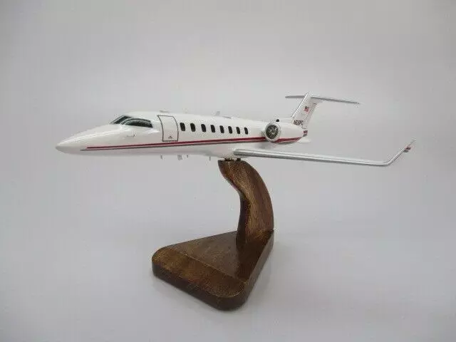 Learjet 75 Bombardier Aircraft Desktop Kiln Dried Wood Model Replica Small New