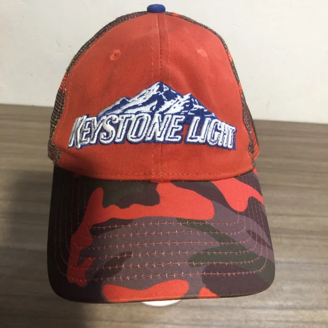 Keystone Light  Beer Baseball Cap Hat Tan Camouflage Hunting Adjustable SnapBack