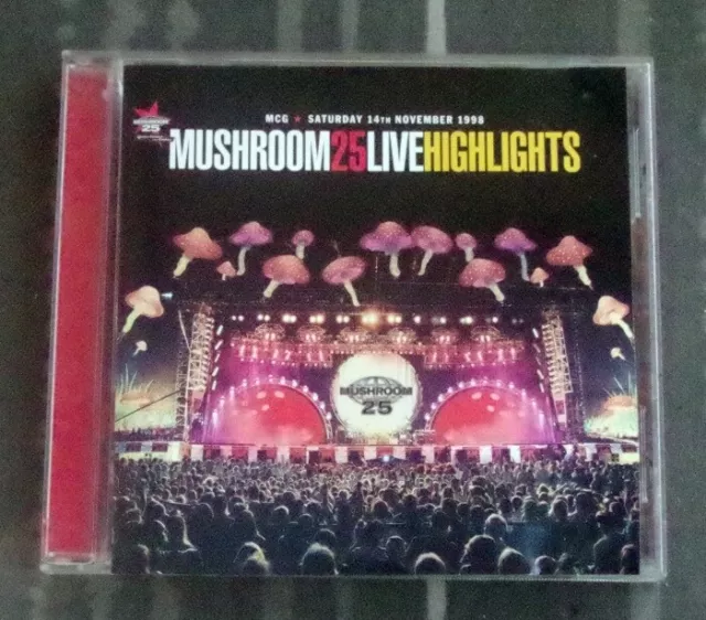 MUSHROOM 25 LIVE HIGHLIGHTS. KYLIE, BILLY THORPE, IAN MOSS, THE ANGELS etc. ..CD