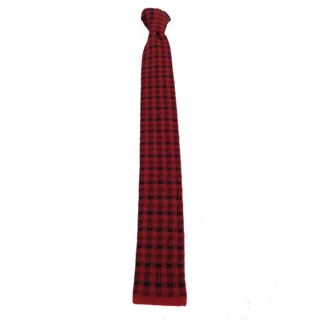 FIORIO Mailand Krawatte Jersey Fuß De Poule Rot 100%Kaschmir Made IN Italy