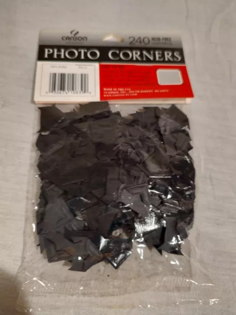 Canson Photo Corners Black   Acid Free 240 Ct  plus 250 transparent corners