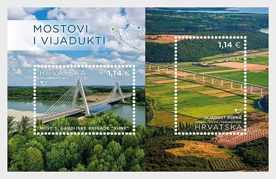 KROATIEN  -  Block Brücken und Viadukte 2023 (Mi.Nr. 91)**