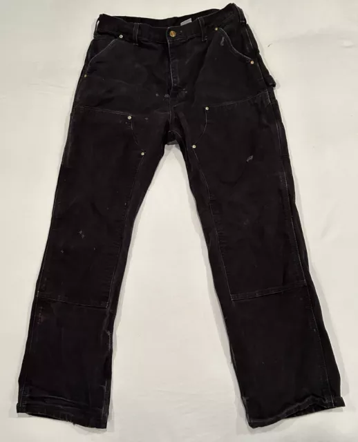 VINTAGE, MADE IN USA, Black Carhartt Double Knee Pants (33X32). $68.00 ...