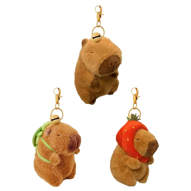 SimplCharm Cute Capybara Keychain - Cartoon Doll Pendant For Bag, Backpack, Keys