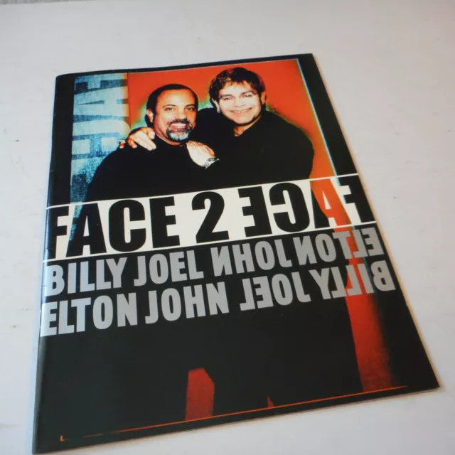 Vtg Billy Joel / Elton John Face 2 Face 2001 Concert Tour Official Program Book