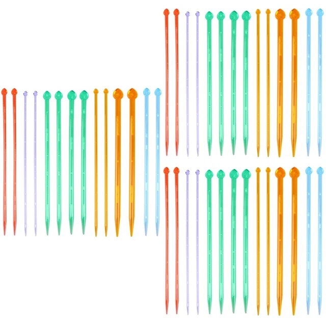 3x Herramientas de punto Colores Tejer Agujas Tejer Ganchillo Tejer Barra