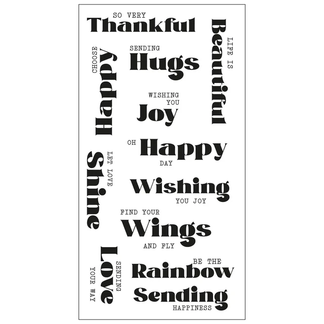 Sizzix Clear Stamps By Pete Hughes-Good Vibes #4 665911