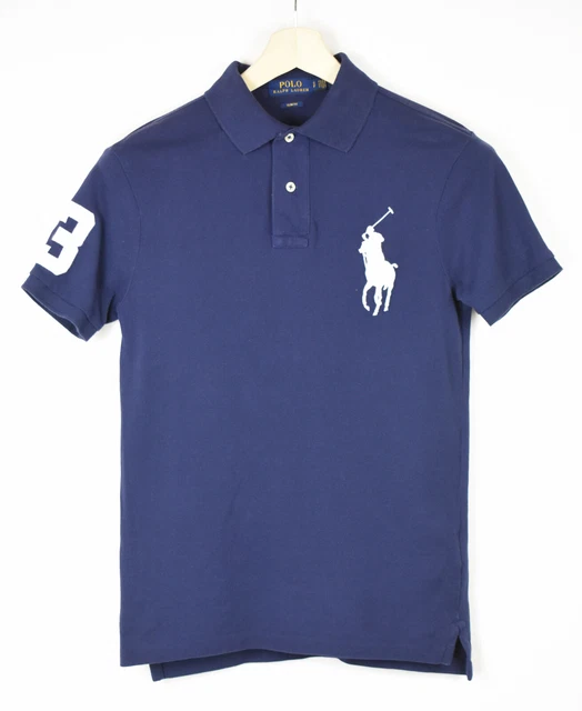 Polo Ralph Lauren Slim Fit T-Shirt Piccolo Manica Corta Blu Logo
