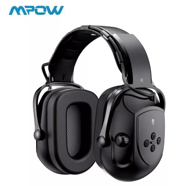 Mpow Electronic Ear Defenders Bluetooth Headphones Safety Ear Muffs Built-in Mic