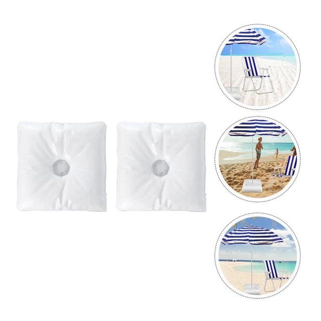 2 Pcs Porte-parapluie De Jardin Sac À Eau Parasol Pied Poids