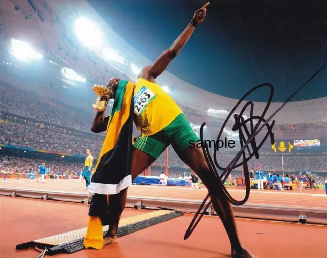 Usain Bolt #4 Reprint 8X10 Autographed Signed Photo Picture Jamaican Sprinter Rp