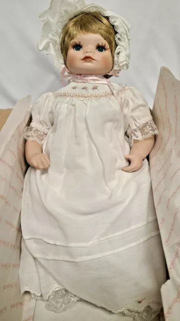 Hamilton Collection Heritage Jessica Baby Porcelain Doll with Box