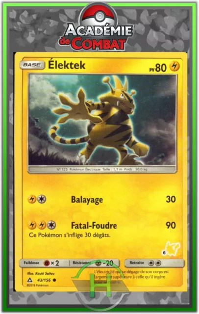 Elektek - SL00:Académie de Combat - 43/156 - Carte Pokémon Française Neuve