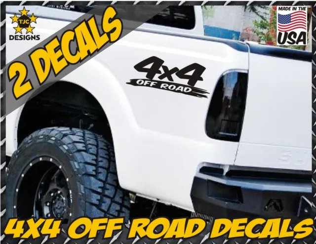4x4 Off Road Truck Bed Decal Set GLOSS BLACK for Ford F-150 Super Duty Ranger