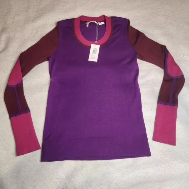 Derek Lam Womens Merino Wool 10 Crosby Sweater Sz L Purple Long Sleeve NWT