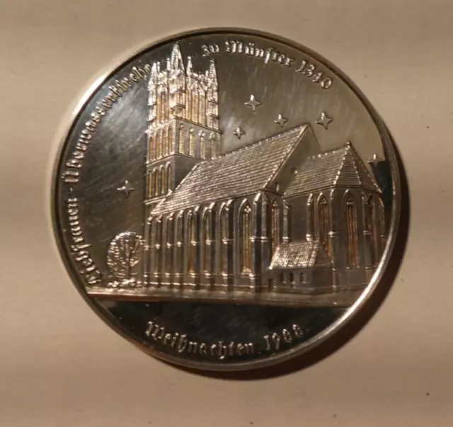 Silber-Medaille Überwasser Kirche zu Münster Weihnachten 1988