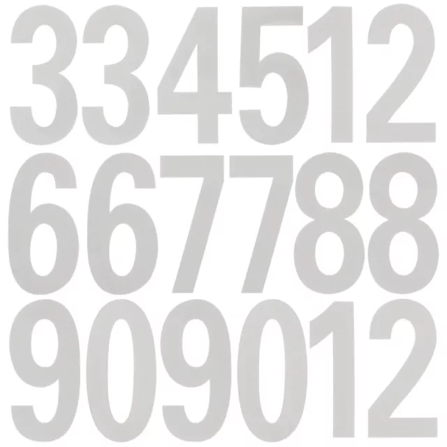 4 Sheets Logo-Aufkleber Digitale Briefkasten Nummern Reflektierend