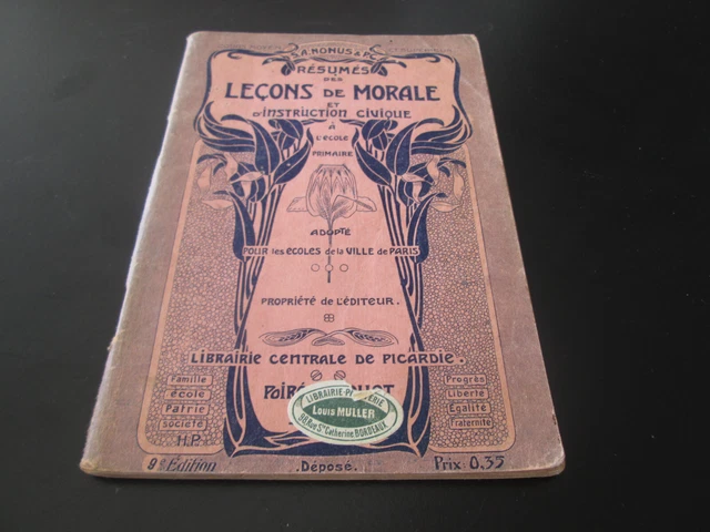 RESUMÉ DES LECONS de morale d'instruction civique a l'ecole primaire