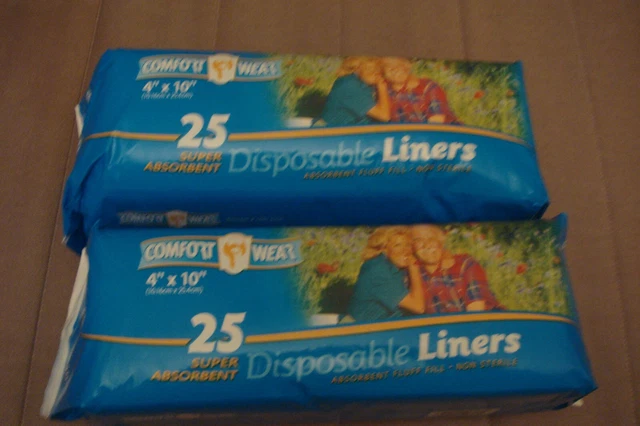 REVESTIMIENTO DESECHABLE DESGASTE CÓMODO 4X 10"" 25 piezas LOTE DE 2