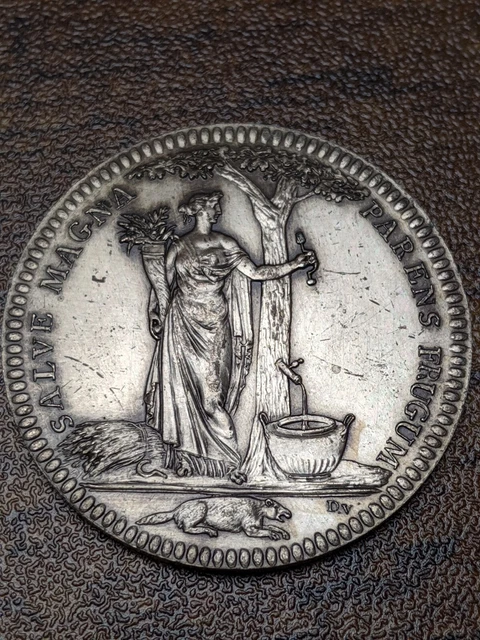 1796 Medal Castorland Paris Mint Restrike "1 Argent" Edge