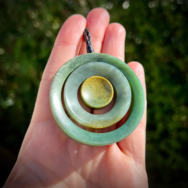Trinity New Zealand Jade Pendant - Pounamu / Greenstone by the Artist