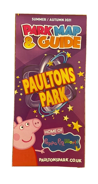 PAULTONS PARK PEPPA Pig World 2021 Theme Park Map UNOPENED Paultons paultons-park-peppa-pig-world-2021-theme-park-map-unopened-paultons