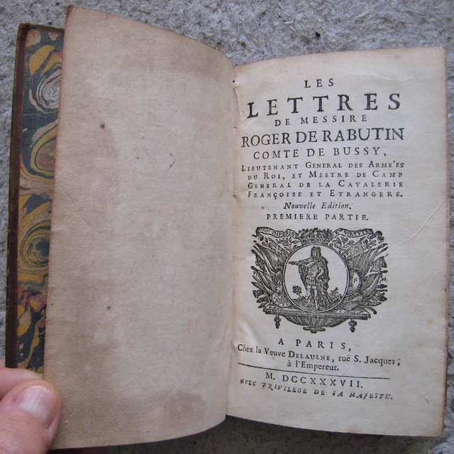 Rare Ed. Lettres De Bussy De Rabutin Sevigne Epistolaire Duel Monarchie  1737