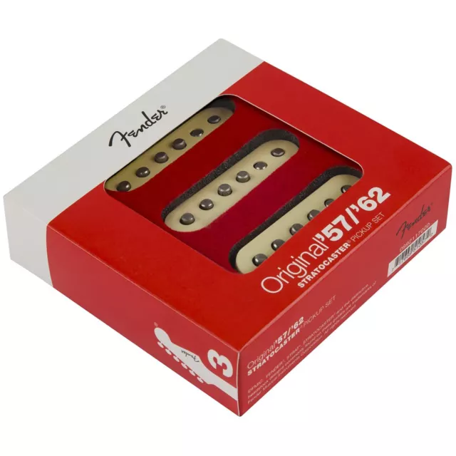 Fender Pure Vintage '57/'62 Stratocaster Pickups, Set of 3, Aged White