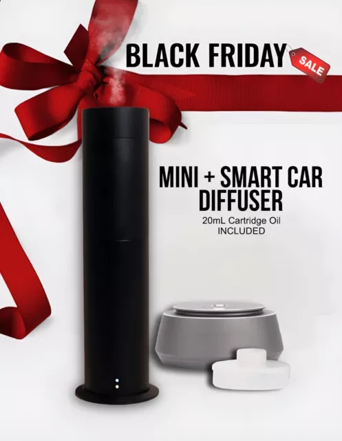 Aroma360 Smart Car Diffuser W/ Ultrasonic Scenting Nanotechnology /20ml  Included