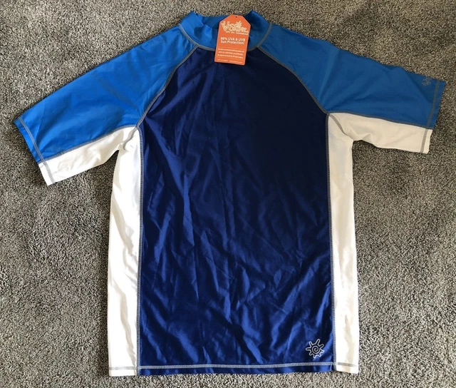 NWT NEW UV Skinz Short Sleeve Shirt Blue Size Medium UPF 50+ Sunwear