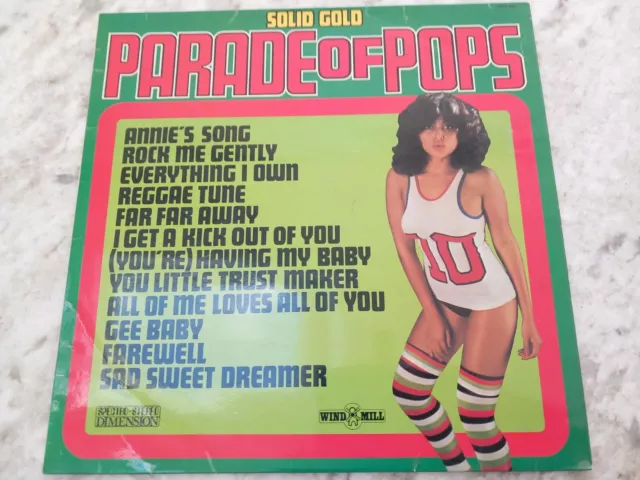 Solid Gold PARADE OF THE POPS. UK Vinyl Compilation Album (Acceptable)