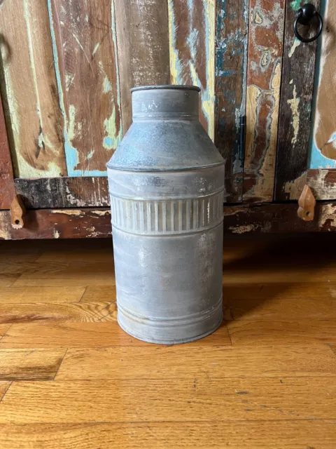 Vintage Milk Can Vase Shabby Chic French Cottage Rustic Farmhouse Decor Beach