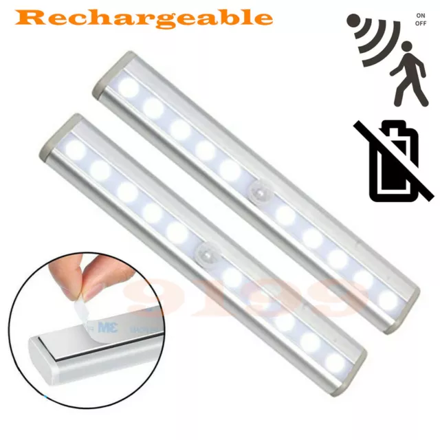 RECHARGEABLE LED Toilet Bathroom Night Light PIR Motion Activated Seat Sensor