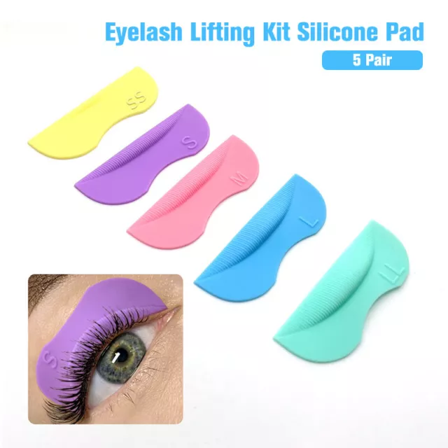 5 Pair Lash Lift Lifting Curlers Curl Silicone Shields Pads Multicolor ReusabFE