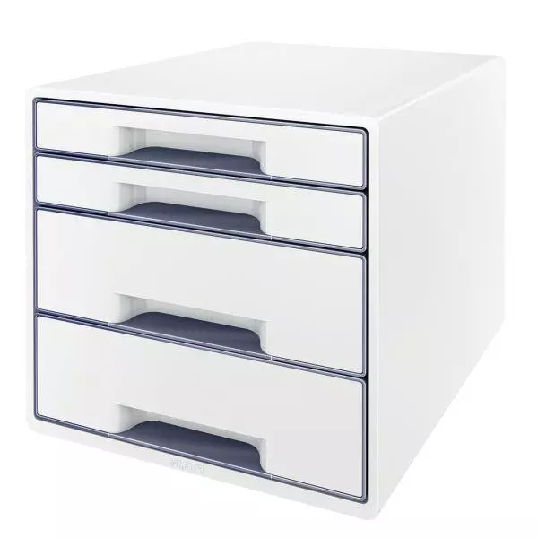 Leitz 4 Drawer Cabinet WOW Duo Colour Cube Desk Storage Office Organisation