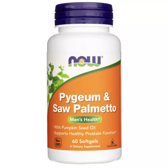 Now Foods Pygeum & Saw Palmetto, 60 capsules