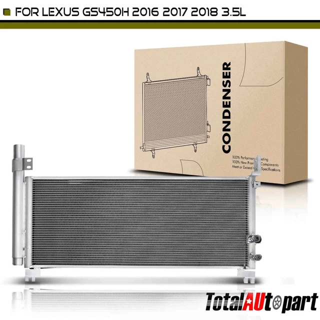 New A/C Condenser with Receiver Drier & Bracket for Lexus GS450h 16-18 V6 3.5L