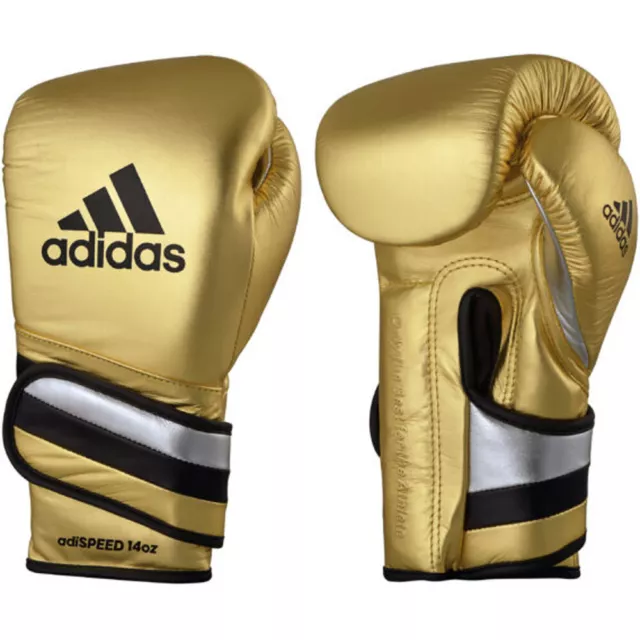 Adidas Adispeed Strap Metallic Gold Boxing Gloves