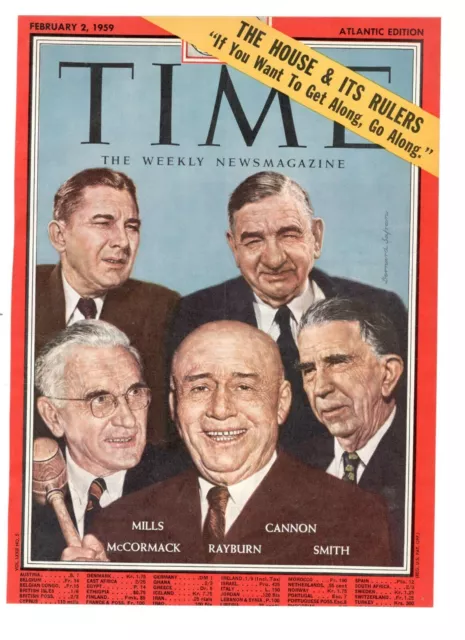 Leader Rayburn Cannon Kongress 1959 Time Cover Original 1 Seite