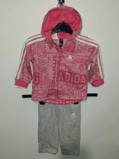Baby Girls ADIDAS Full Tracksuit Age 3-6 Months
