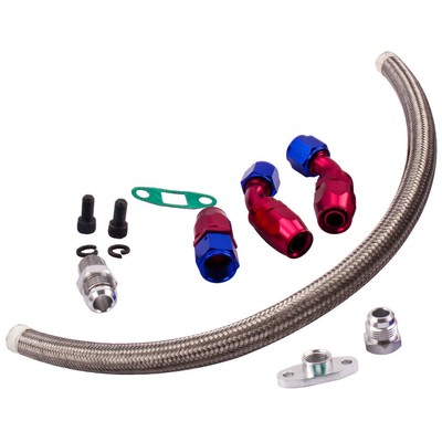 10AN Turbo Steel Oil Drain Return Line for T3 T4 T04E T70 T60 T61 AN10 fittings