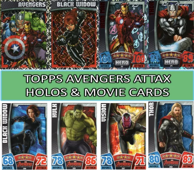 Topps Hero Attax : Avengers - Holographic & Mirror Foils & Movie cards