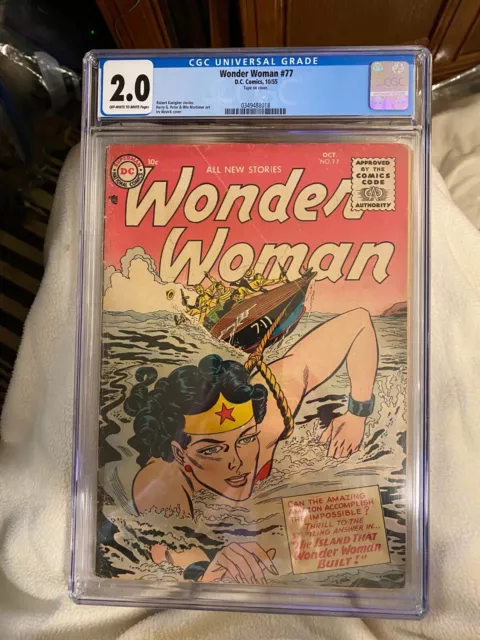 1955 Golden Age DC Comics Wonder Women #77 CGC 2.0