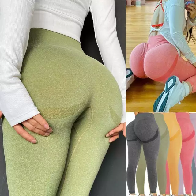 WOMENS HIGH WAIST Leggings Bum Lift Fitness Yoga Pants Ruched Push Up  Trousers # £9.49 - PicClick UK