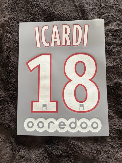 Lot De 6 Flocages PSG Icardi 18 Junior - Maillot Domicile/fourth 2019/2020 - Neuf