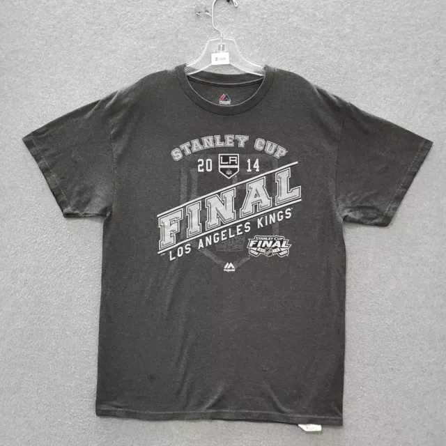 Los Angeles Kings Men T-Shirt Large Gray Stanley Cup 2014 Graphic Final NHL READ