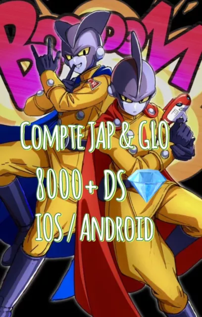 Compte Dokkan Battle JAP & GLO ☑️ 9000 DS Jap / 5000 Glo ! End Game ☑️