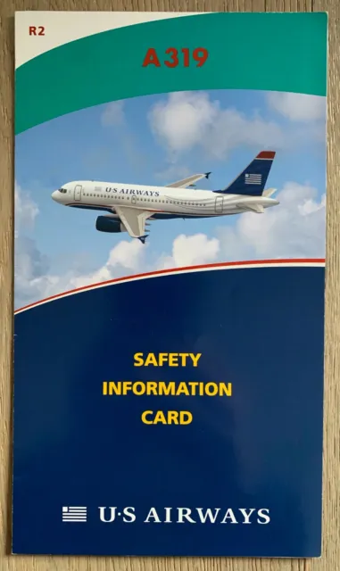 Us Airways Airbus A319 Safety Card R2 6/10